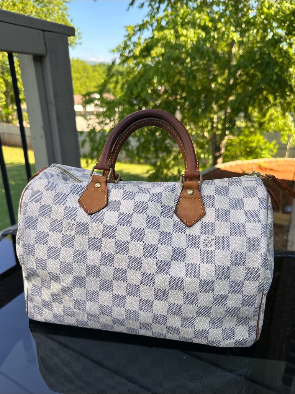 Louis Vuitton Speedy 30 in Azure Damier - Picture 11 of 11